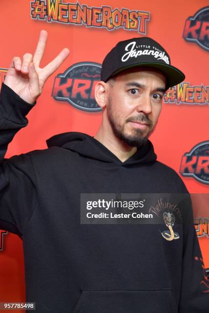 Mike Shinoda of Linkin Park attends KROQ Weenie Roast 2018 at StubHub Center on May 12, 2018 in Carson, California.