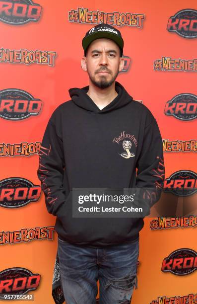 Mike Shinoda of Linkin Park attends KROQ Weenie Roast 2018 at StubHub Center on May 12, 2018 in Carson, California.