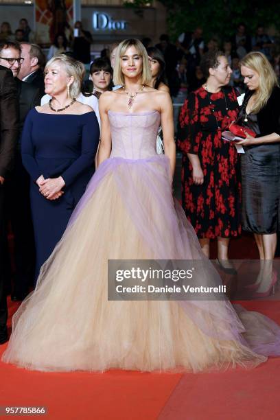 Actress Sofia Boutella attends the screening of "Farenheit 451" during the 71st annual Cannes Film Festival at Palais des Festivals on May 12, 2018...