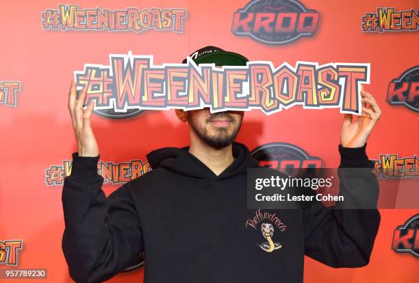 Mike Shinoda of Linkin Park attends KROQ Weenie Roast 2018 at StubHub Center on May 12, 2018 in Carson, California.