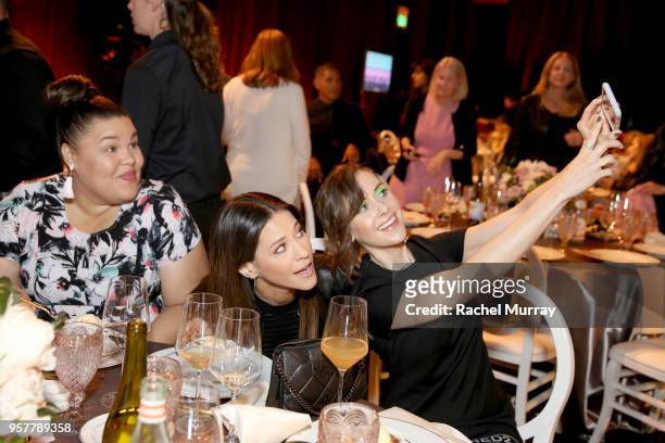 Britney Young, Jackie Tohn and Alison Brie attend the Rebels and Rule Breakers Panel at Netflix FYSEE at Raleigh Studios on May 12, 2018 in Los...