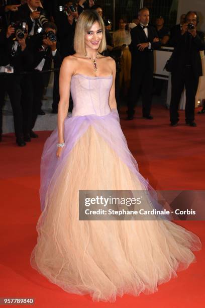 Actress Sofia Boutella attends the screening of "Farenheit 451" during the 71st annual Cannes Film Festival at Palais des Festivals on May 12, 2018...