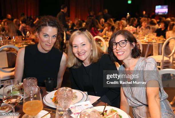 Creator Liz Flahive, Netlfix VP of Originals Series Jane Weiseman and GLOW Creator Carly Mensch attend the Rebels and Rule Breakers Panel at Netflix...