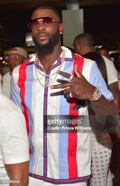 Lance Stephenson attends The All White Affair at Gold Room on May 12, 2018 in Atlanta, Georgia.
