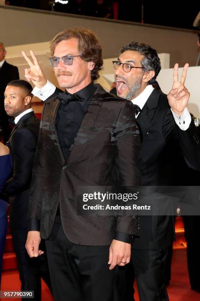 Actor Michael Shannon and director Ramin Brahani attend the screening of "Farenheit 451" during the 71st annual Cannes Film Festival at Palais des...