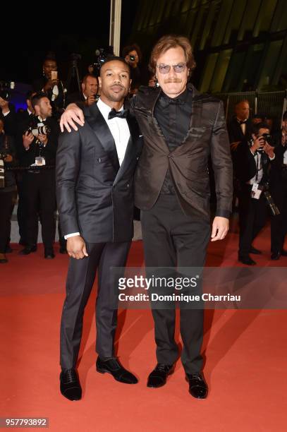 Actors Michael B. Jordan and Michael Shannon attends the screening of "Farenheit 451" during the 71st annual Cannes Film Festival at Palais des...