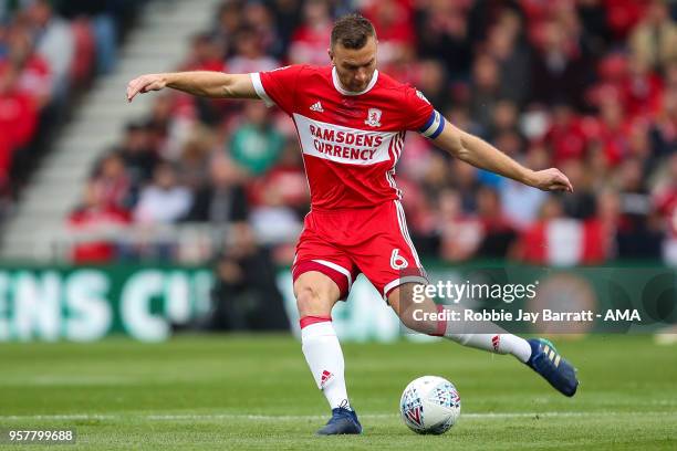 Benjamin Gibson of Middlesbrough during the Sky Bet Championship Play Off Semi Final First Leg match between Middlesbrough and Aston Villa at...