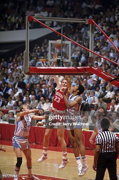 Playoffs: Indiana Uwe Blab in action, shot vs North Carolina. Atlanta, GA 3/23/1984 CREDIT: Jerry Wachter