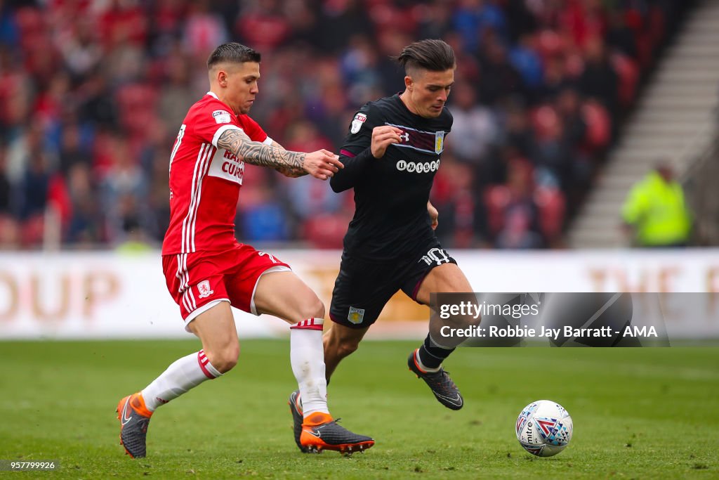 Middlesbrough v Aston Villa - Sky Bet Championship Play Off Semi Final:First Leg