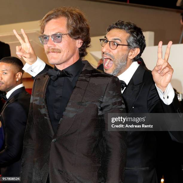 Actor Michael Shannon and director Ramin Brahani attend the screening of "Farenheit 451" during the 71st annual Cannes Film Festival at Palais des...