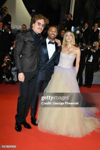 Actors Michael Shannon, Michael B. Jordan and Sofia Boutella attend the screening of "Farenheit 451" during the 71st annual Cannes Film Festival at...