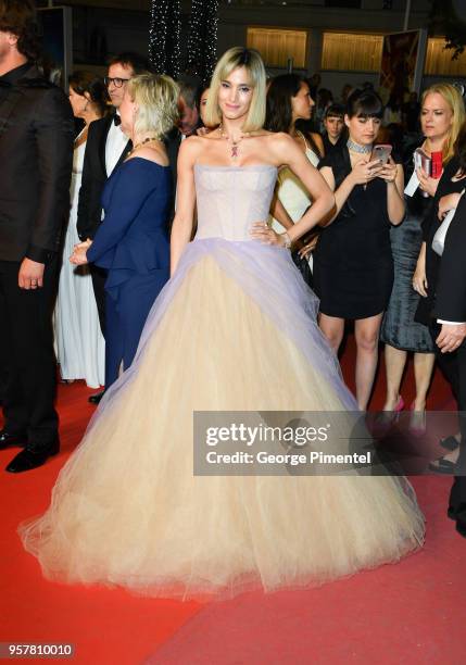 Actress Sofia Boutella attends the screening of "Farenheit 451" during the 71st annual Cannes Film Festival at Palais des Festivals on May 12, 2018...