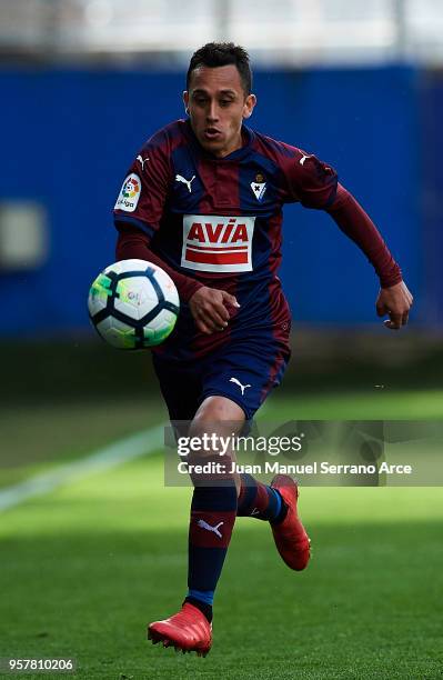 Fabian Orellana of SD Eibar controls the ball during the La Liga match between SD Eibar and UD Las Palmas at Ipurua Municipal Stadium on May 12, 2018...