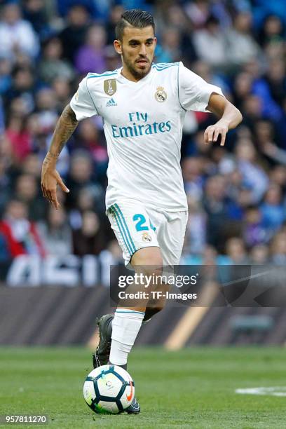 Dani Ceballos of Real Madrid controls the ball during the La Liga match between Real Madrid and Leganes at Estadio Santiago Bernabeu on April 28,...