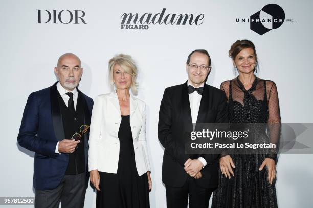 Richard Gianorio, Anne Florence Schmitt and guests attend a Dior dinner during the 71st annual Cannes Film Festival at JW Marriott on May 12, 2018 in...