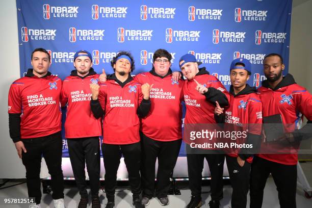 Pistons Gaming after the game against Heat Check Gaming on May 12, 2018 at the NBA 2K League Studio Powered by Intel in Long Island City, New York....