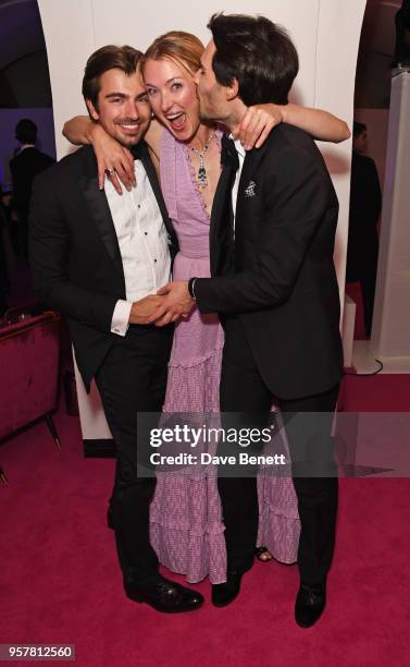 Piotr Krzymowski, Lilly zu sayn Wittgenstein and Mark Francis Vandelli, wearing Bvlgari, attend the Bvlgari FESTA Gala Dinner at Banqueting House on...