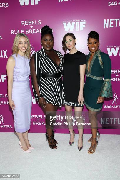 Sarah Gadon, Danielle Brooks, Alison Brie, and Regina King attend the Netflix - Rebels and Rule Breakers For Your Consideration Event at Netflix...
