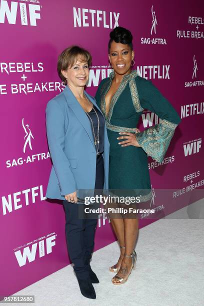 Gabrielle Carteris and Regina King attend the Netflix - Rebels and Rule Breakers For Your Consideration Event at Netflix FYSee Space on May 12, 2018...