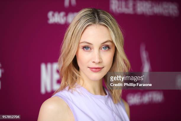 Sarah Gadon attends the Netflix - Rebels and Rule Breakers For Your Consideration Event at Netflix FYSee Space on May 12, 2018 in Beverly Hills,...