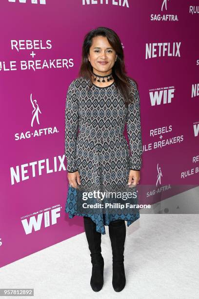 Veena Sud attends the Netflix - Rebels and Rule Breakers For Your Consideration Event at Netflix FYSee Space on May 12, 2018 in Beverly Hills,...