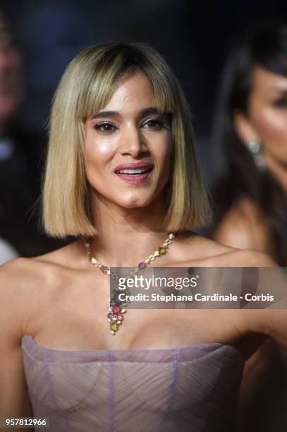 Sofia Boutella attends the screening of "Farenheit 451" during the 71st annual Cannes Film Festival at Palais des Festivals on May 12, 2018 in...