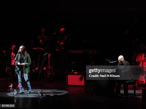 Paul Carrack and Timothy B. Schmit perform at Barbican Centre on January 13, 2010 in London, England.