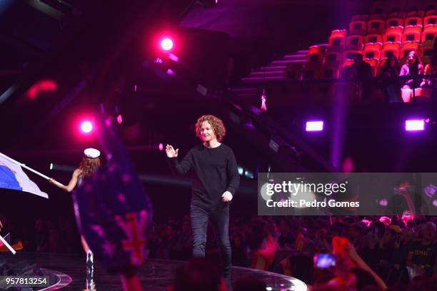 Michael Schulte from Germany at Altice Arena on May 12, 2018 in Lisbon, Portugal.