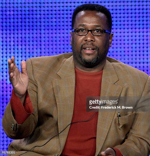 Actor Wendell Pierce of "Treme" speaks during the HBO portion of the 2010 Television Critics Association Press Tour at the Langham Hotel on January...