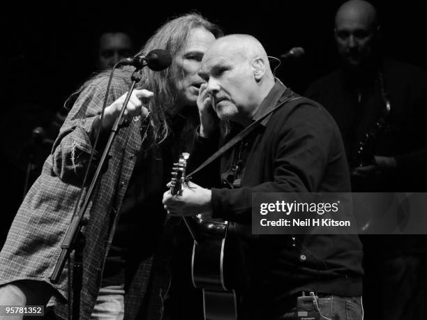 Paul Carrack and Timothy B. Schmit perform at Barbican Centre on January 13, 2010 in London, England.