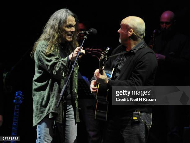 Paul Carrack and Timothy B. Schmit perform at Barbican Centre on January 13, 2010 in London, England.