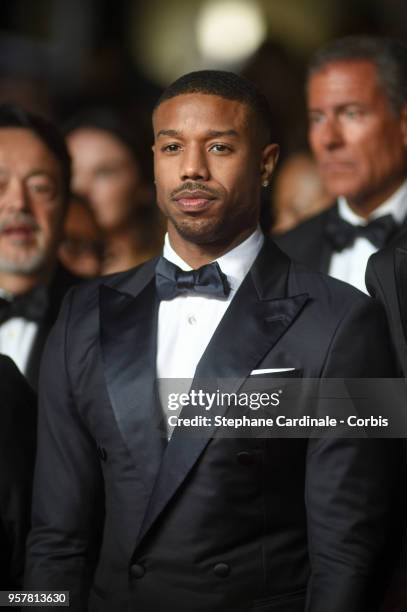 Michael B. Jordan attend the screening of "Farenheit 451" during the 71st annual Cannes Film Festival at Palais des Festivals on May 12, 2018 in...