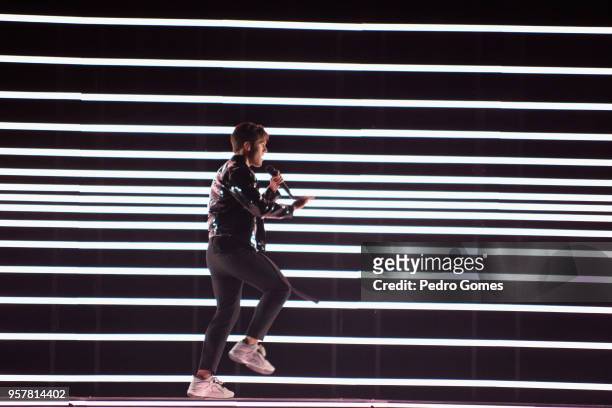 Benjamin Ingrosso representing Sweden performs at Altice Arena on May 12, 2018 in Lisbon, Portugal.