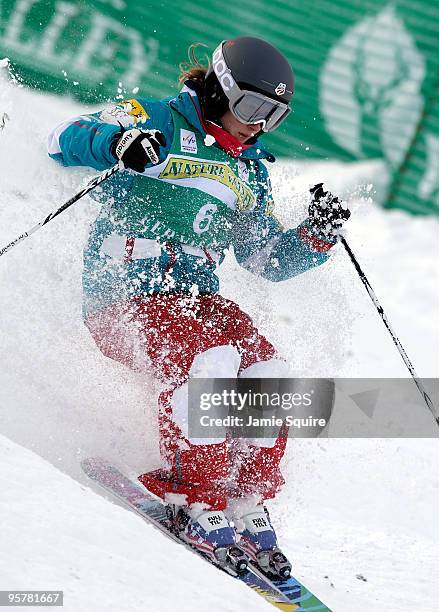 Heather McPhie of the USA competes during the Ladies Mogul Qualification of the 2010 Freestyle FIS World Cup on January 14, 2010 at Deer Valley...