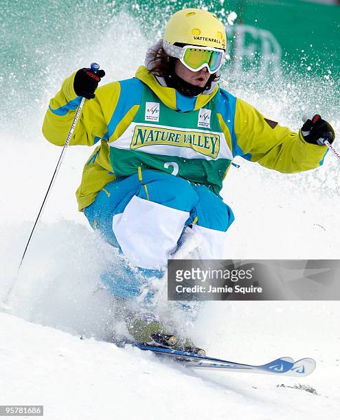 Jesper Bjoernlund of Sweden competes in the Men's Mogul Qualification during the 2010 Freestyle FIS World Cup on January 14, 2010 at Deer Valley...
