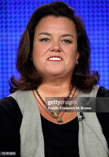 Actress Rosie O'Donnell of "A Family Is A Family" speaks during the HBO portion of the 2010 Television Critics Association Press Tour at the Langham...