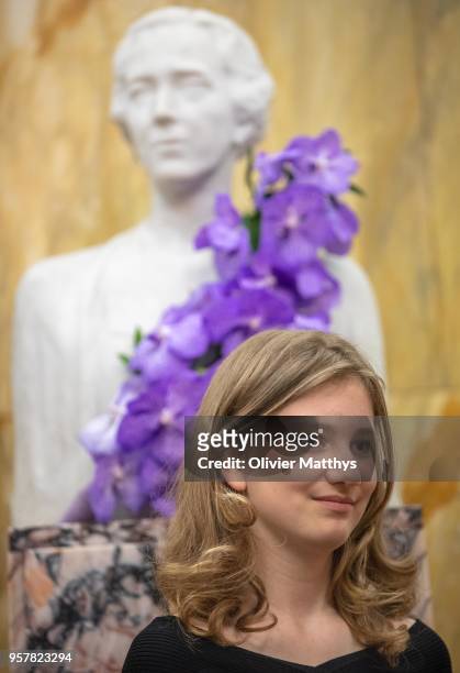 Princess Elisabeth of Belgium attends the finals of the Queen Elisabeth Contest in the Bozar on May 12, 2018 in Brussels, Belgium.