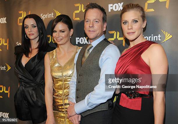 Annie Wersching , Mary Lynn Rajskub, Kiefer Sutherland and Katee Sackhoff attends the "24" Season 8 premiere>> at Jack H. Skirball Center for the...
