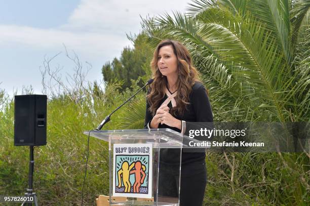 Minnie Driver attends 2018 Best Buddies Mother's Day Brunch Hosted by Vanessa & Gina Hudgens on May 12, 2018 in Malibu, California.