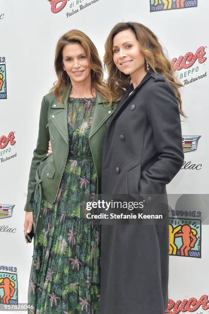 Cindy Crawford and Minnie Driver attend 2018 Best Buddies Mother's Day Brunch Hosted by Vanessa & Gina Hudgens on May 12, 2018 in Malibu, California.