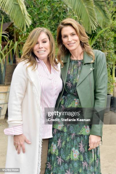 Melissa Rivers and Cindy Crawford attend 2018 Best Buddies Mother's Day Brunch Hosted by Vanessa & Gina Hudgens on May 12, 2018 in Malibu, California.
