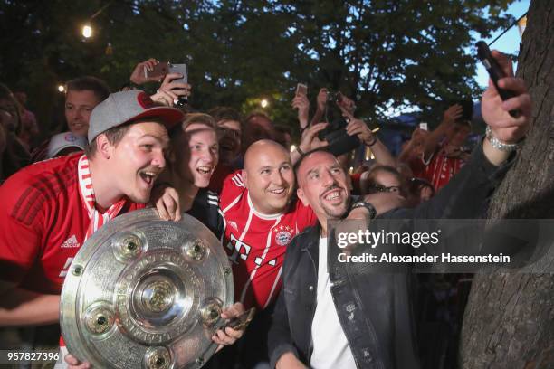 Franck Ribery of FC Bayern Muenchen attends the FC Bayern Muenchen Celebration 2018 Party at Nockherberg on May 12, 2018 in Munich, Germany.