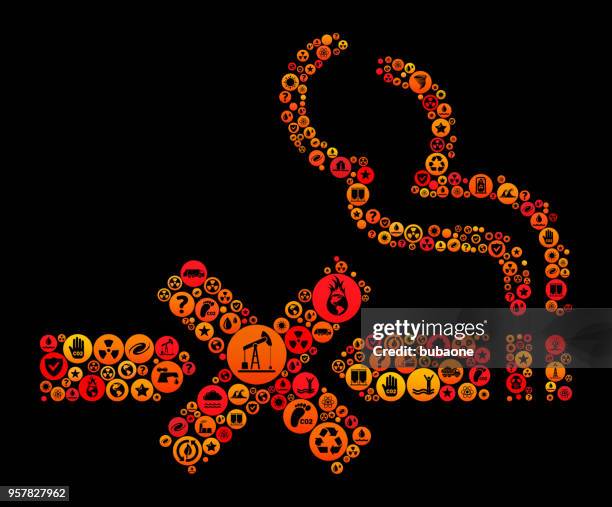 no smoking climate change vector icon pattern - no smoking sign stock illustrations