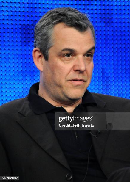 Actor Danny Huston of "You Don't Know Jack" speak during the HBO portion of the 2010 Television Critics Association Press Tour at the Langham Hotel...