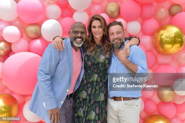 Mark Wylie, Cindy Crawford and Brian Bowen Smith attend 2018 Best Buddies Mother's Day Brunch Hosted by Vanessa & Gina Hudgens on May 12, 2018 in...