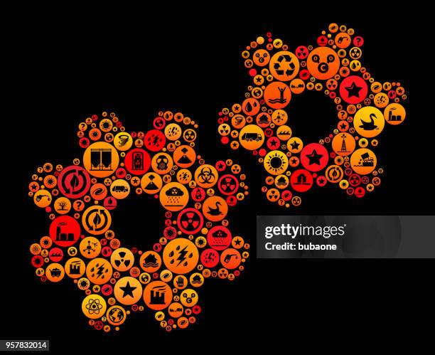 gear climate change vector icon pattern - ocean garbage stock illustrations