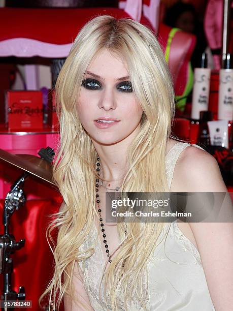 Actress Taylor Momsen launches the Love Rocks fragrance at Victoria's Secret on January 14, 2010 in New York City.