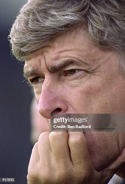 Portrait of Arsenal manager Arsene Wenger during the pre-season friendly match against Barnet played at Underhill, in London. Arsenal won the match...