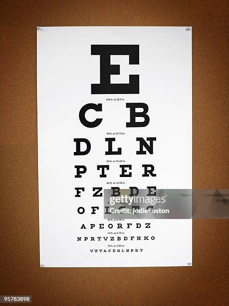 vision chart - eye test chart stock pictures, royalty-free photos & images