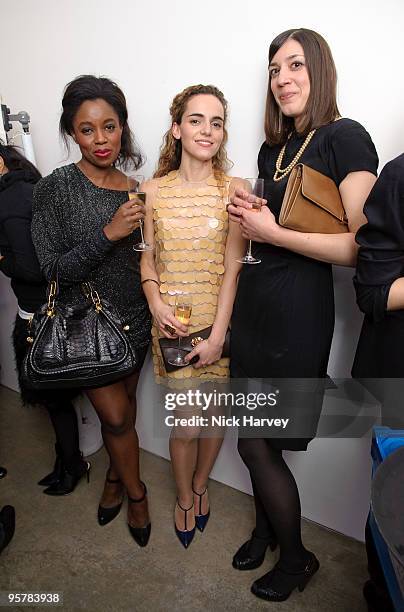 Dupsy Abiola, O'ar Pal and Ellie Stathaki attend the Wallpaper* Design Awards on January 14, 2010 in London, England.